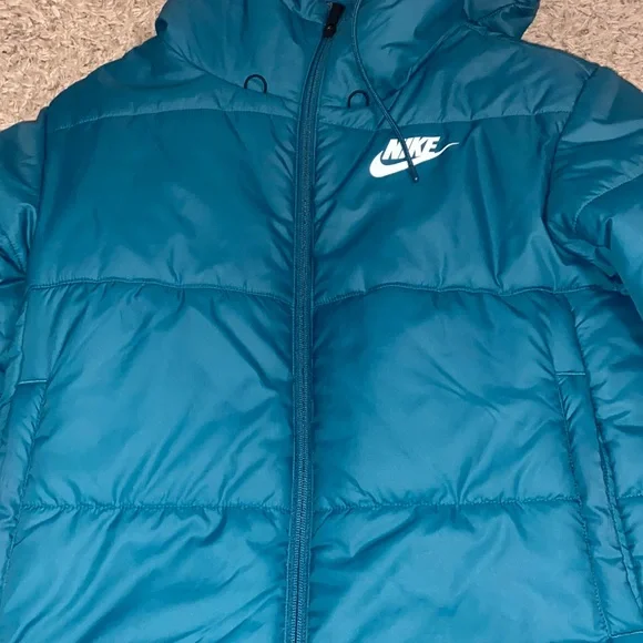 Blue nike bubble coat on sale